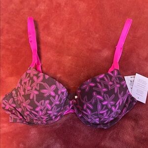 Auden Pink and Purple Floral Bra